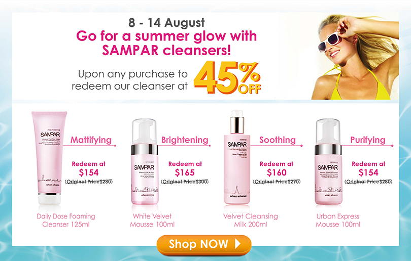 Go for a summer glow with SAMPAR cleansers